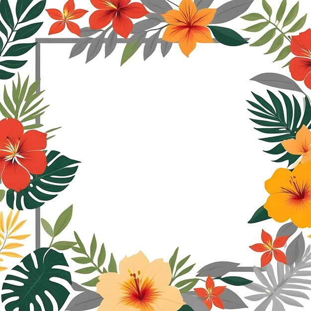 minimalis tropical floral plano