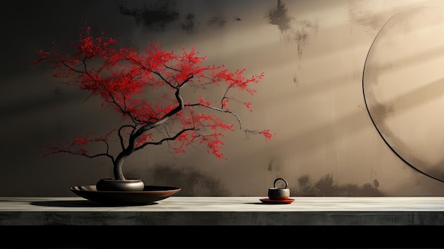 minimalismo abstracto apreciador en el estilo de la influencia japonesa minimalismo zen oscuro calmante ef