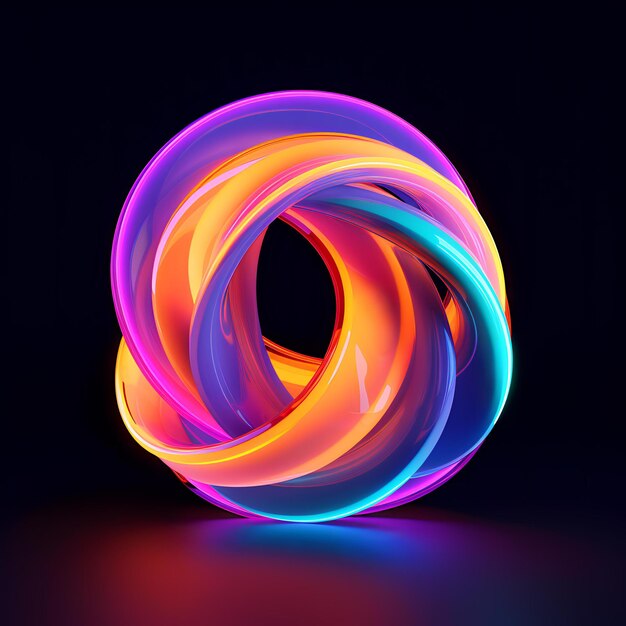 minimalismo de forma colorida néon hiper-realista 8k