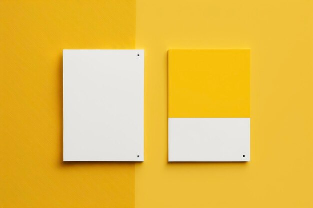 Minimalismo de maquete de fundo amarelo