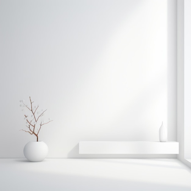 Minimalismo en escenas blancas y tranquilas con suaves transiciones tonales