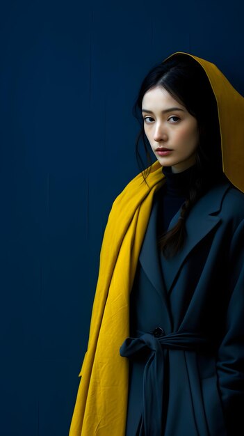 Minimalismo japonés amarillo azul