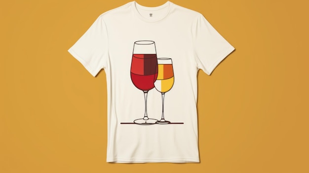 Foto minimalista camiseta belga de doble diseño artístico simple