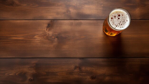 Minimalista Lager Cerveja em mesa de madeira Uhd Imagem