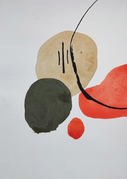 Minimalista moderno contemporâneo cores suaves composição de pintura abstrata