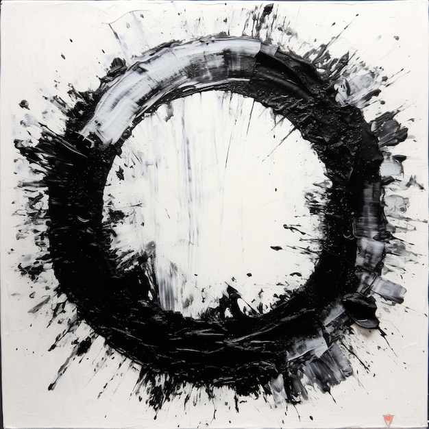 minimalista pintura en tinta en blanco y negro fondo blanco abstracto monocromo arte contemporáneo diseño