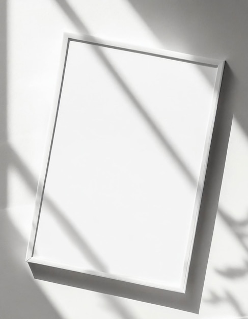 Foto minimalista quadro de imagem em branco com sombra