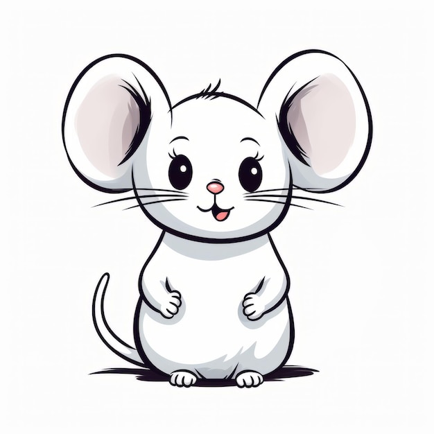 Minimalistas y caprichosos dibujos de ratón