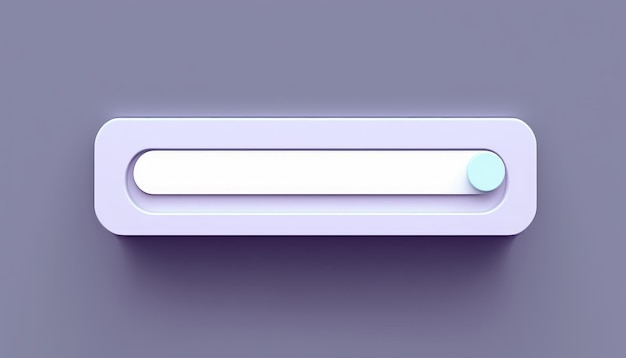 Minimalistische 3D-Darstellung der leeren Suchleiste