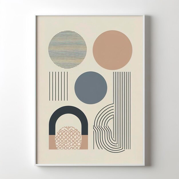 minimalistische abstrakte Boho-Poster-Druckvorlage