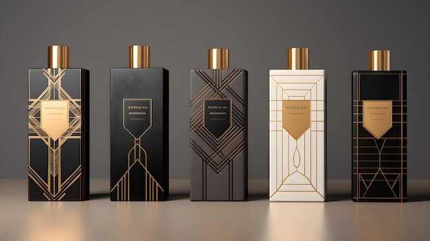 Minimalistische Art-Deco-Produkt-Mockups für verschiedene professionelle Umgebungen