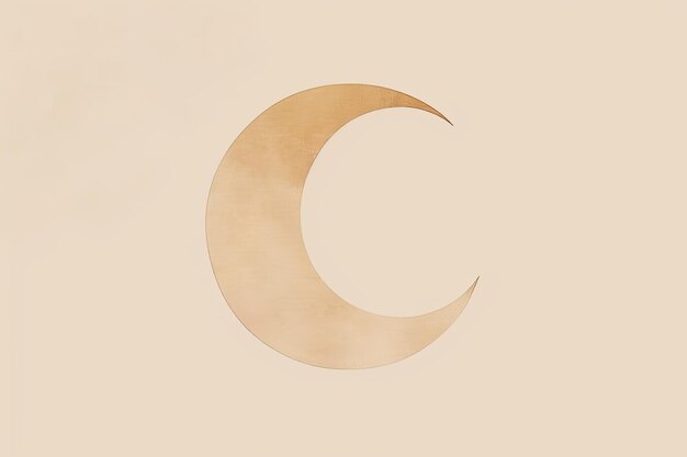 minimalistische Darstellung des Halbmonds, des Symbols des Ramadan