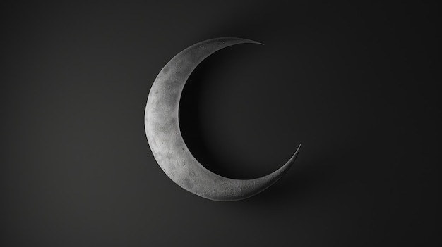 minimalistische Darstellung des Halbmonds, des Symbols des Ramadan