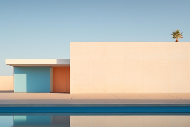 Foto minimalistische fassade des hauses