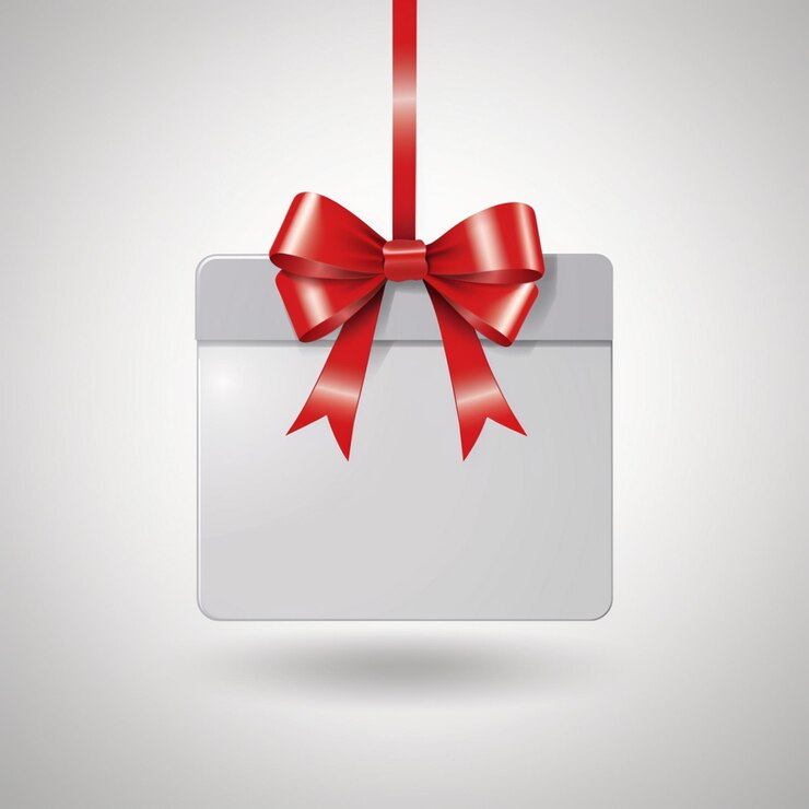 Minimalistische Geschenkbox zum Aufhängen, abgerundetes quadratisches Schild, Papierkarte