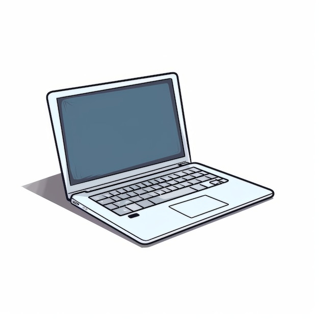 Minimalistische Laptop-Illustration