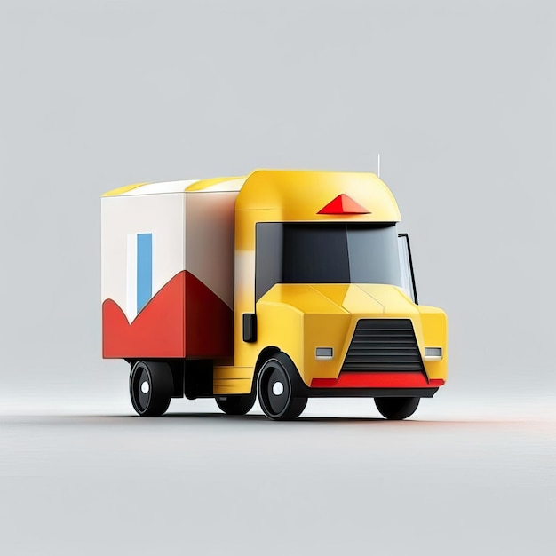 Minimalistische LKW-Design-Illustration