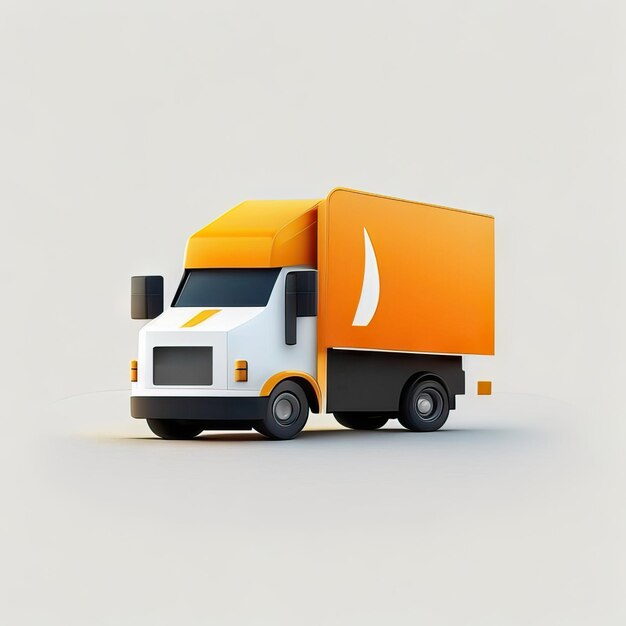 Foto minimalistische lkw-design-illustration