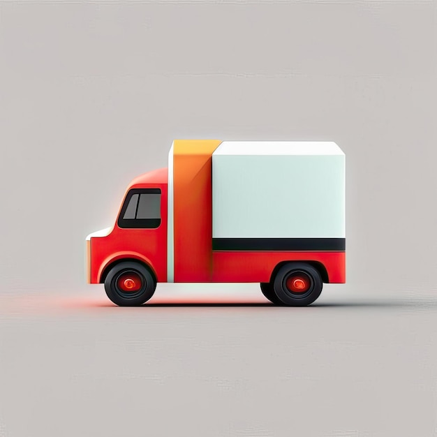 Minimalistische LKW-Design-Illustration