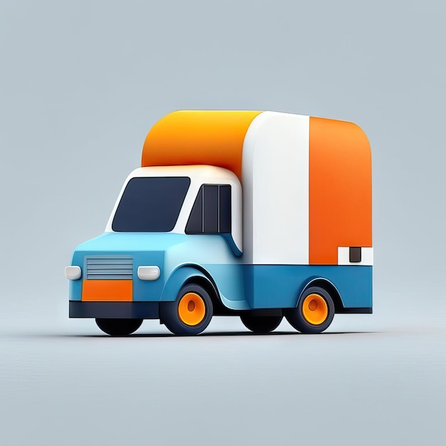 Minimalistische LKW-Design-Illustration