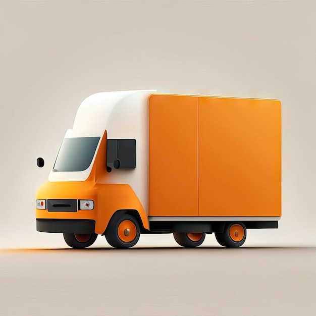 Foto minimalistische lkw-design-illustration