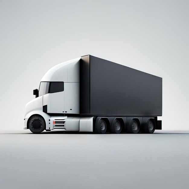 Foto minimalistische lkw-illustration