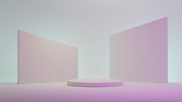 Minimalistische Produktdisplay-Podiumsmodelle setzen VR AR Lowpoly 3D-Modell