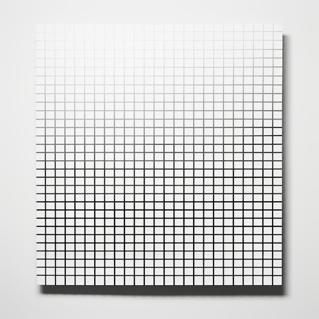 Minimalistische Raster-Vektorkunst auf grauem Hintergrund mit pixelierten Realismus