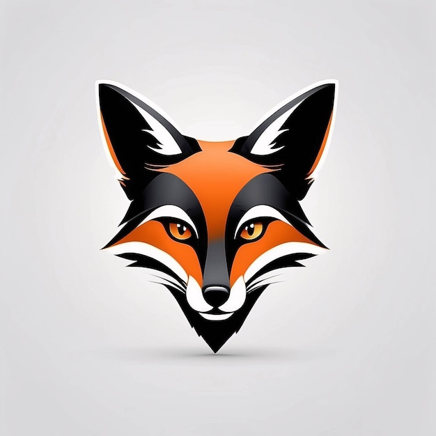 Minimalistische schlanke und einfache Fox Head Illustration Logo Design Idee