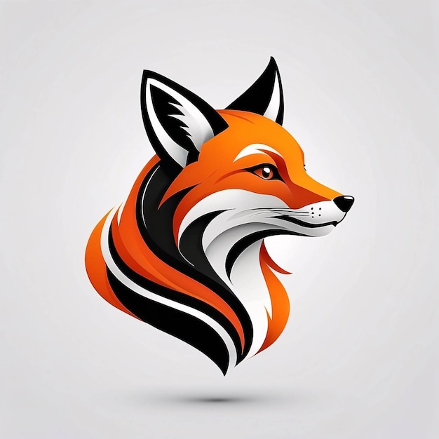 Minimalistische schlanke und einfache Fox Head Illustration Logo Design Idee