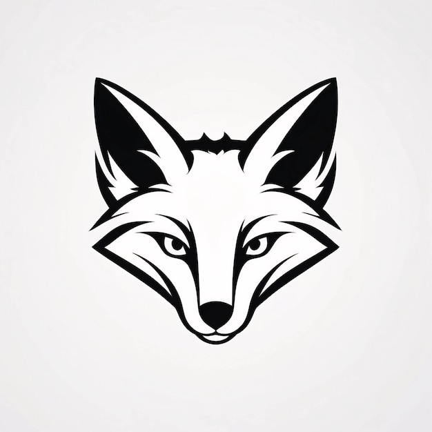 Minimalistische schlanke und einfache Fox Head Illustration Logo Design Idee