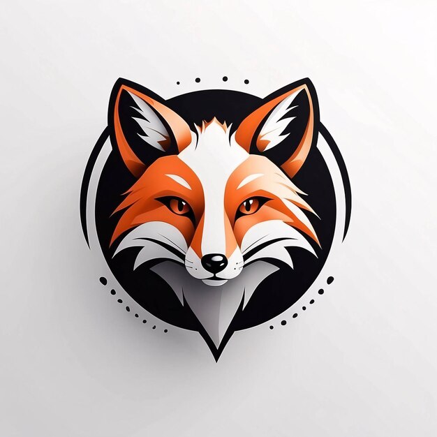 Minimalistische schlanke und einfache Fox Head Illustration Logo Design Idee