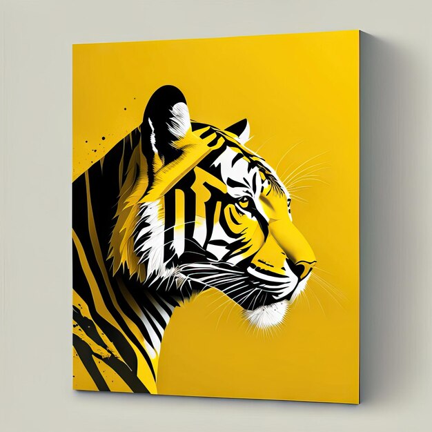 Foto minimalistische tiger-illustration