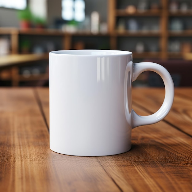 Minimalistische weiße Kaffeetasse, leere Leinwand für Personalisierung und Kreativität