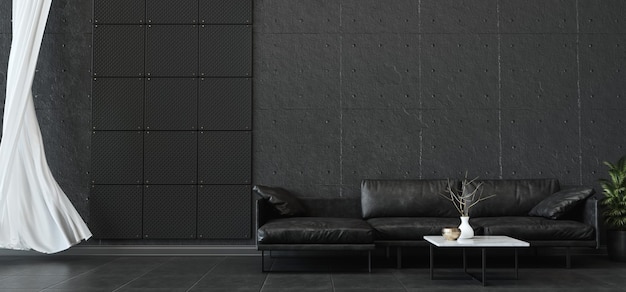 Minimalistische Wohnzimmer-Interior-Design 3D-Illustration xAxA