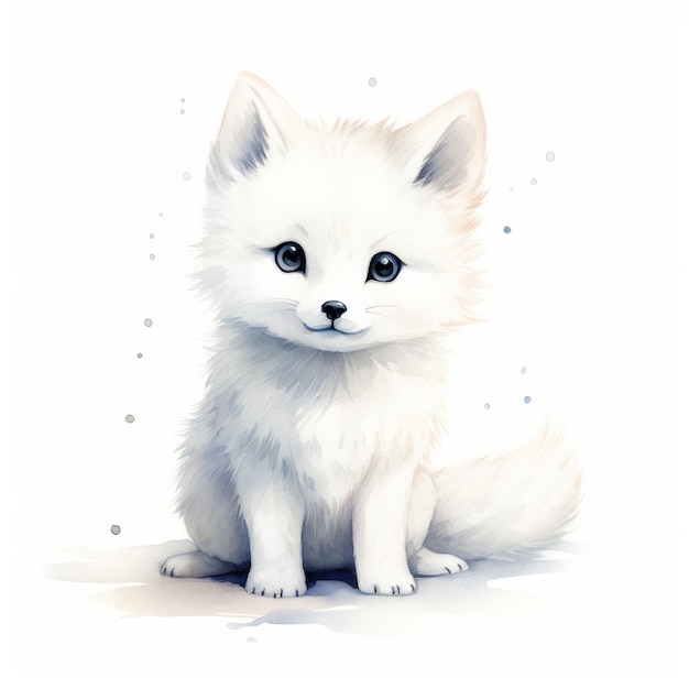 Minimalistische Zeichnungen eines arktischen Fuchses, die von KI generiert wurden