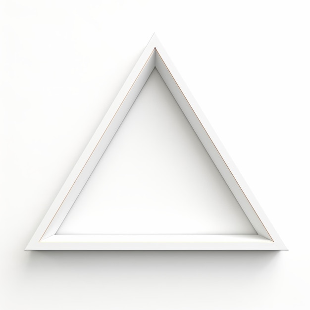 Minimalistischer 3D-Dreieckrahmen Trompe L39oeil Realismus und zeitgenössischer Symbolismus