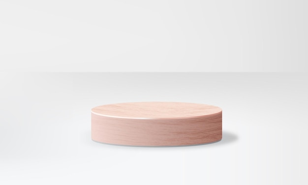 Minimalistischer 3D-Holz-Podium-Hintergrund für moderne Produktausstellungen, perfekt für Markenwerbung