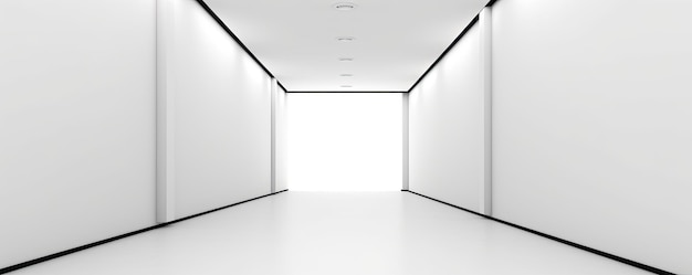 Minimalistischer Business-Hintergrund mit einer sauberen weißen Oberfläche und einem Panorama mit einer einzigen schwarzen Linie
