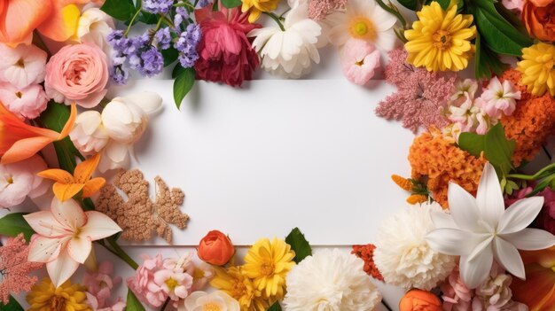Minimalistischer floraler Einladungsvorlagen-Mockup-Hintergrund
