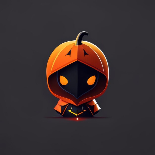 Minimalistischer Halloween-Charakter mit generativer KI