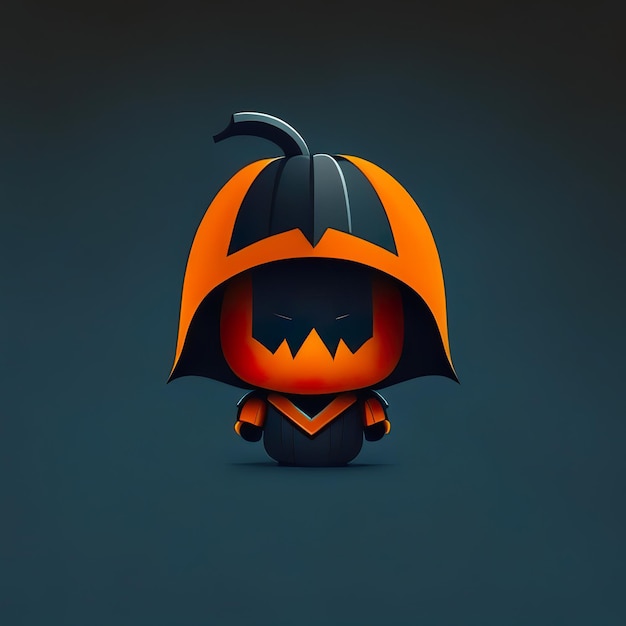 Minimalistischer Halloween-Charakter mit generativer KI