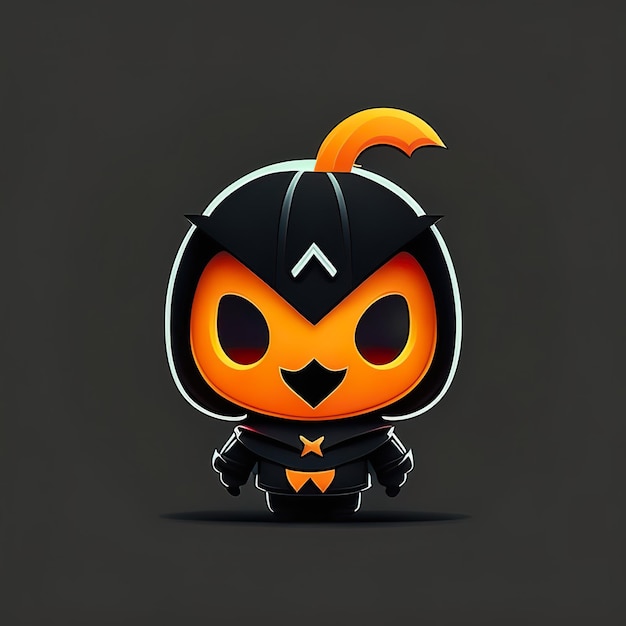 Minimalistischer Halloween-Charakter mit generativer KI