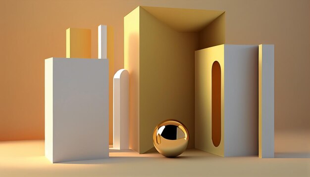 Minimalistischer Hintergrund 3D-Rendering Generative KI