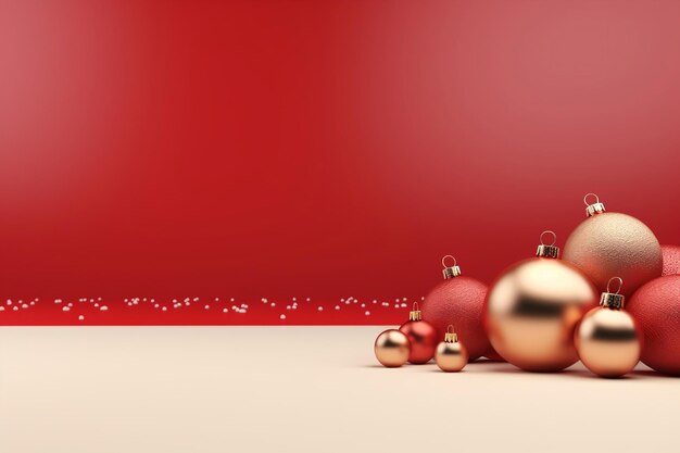 Minimalistischer Hintergrund für Weihnachtsfeiern, generative KI