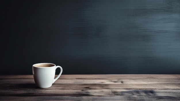 Minimalistischer Hintergrund mit einer Tasse Kaffee