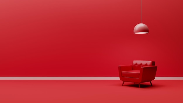 Foto minimalistischer leerer innenarchitekturraum mit sofa