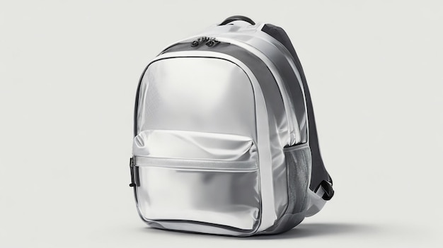 Minimalistischer Rucksack auf einem unberührten weißen Hintergrund stilvoll und vielseitig