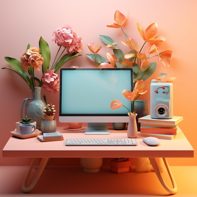 minimalistischer Schreibtisch