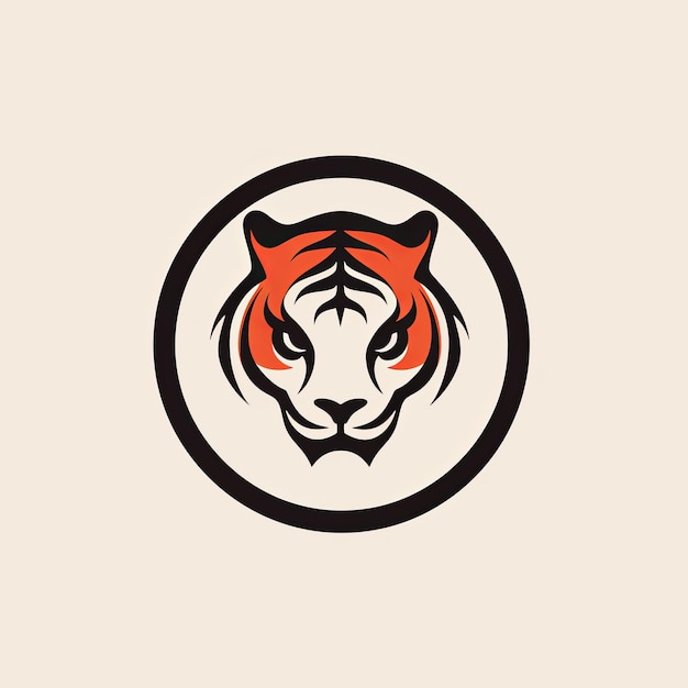 Foto minimalistischer tiger-logo-vektorstil